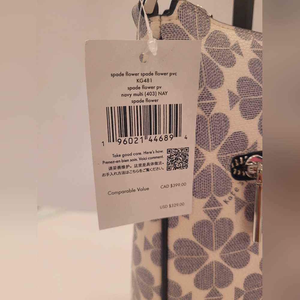 Kate Spade Flower Navy and Cream Crossbody Bag - Picture 4 of 7